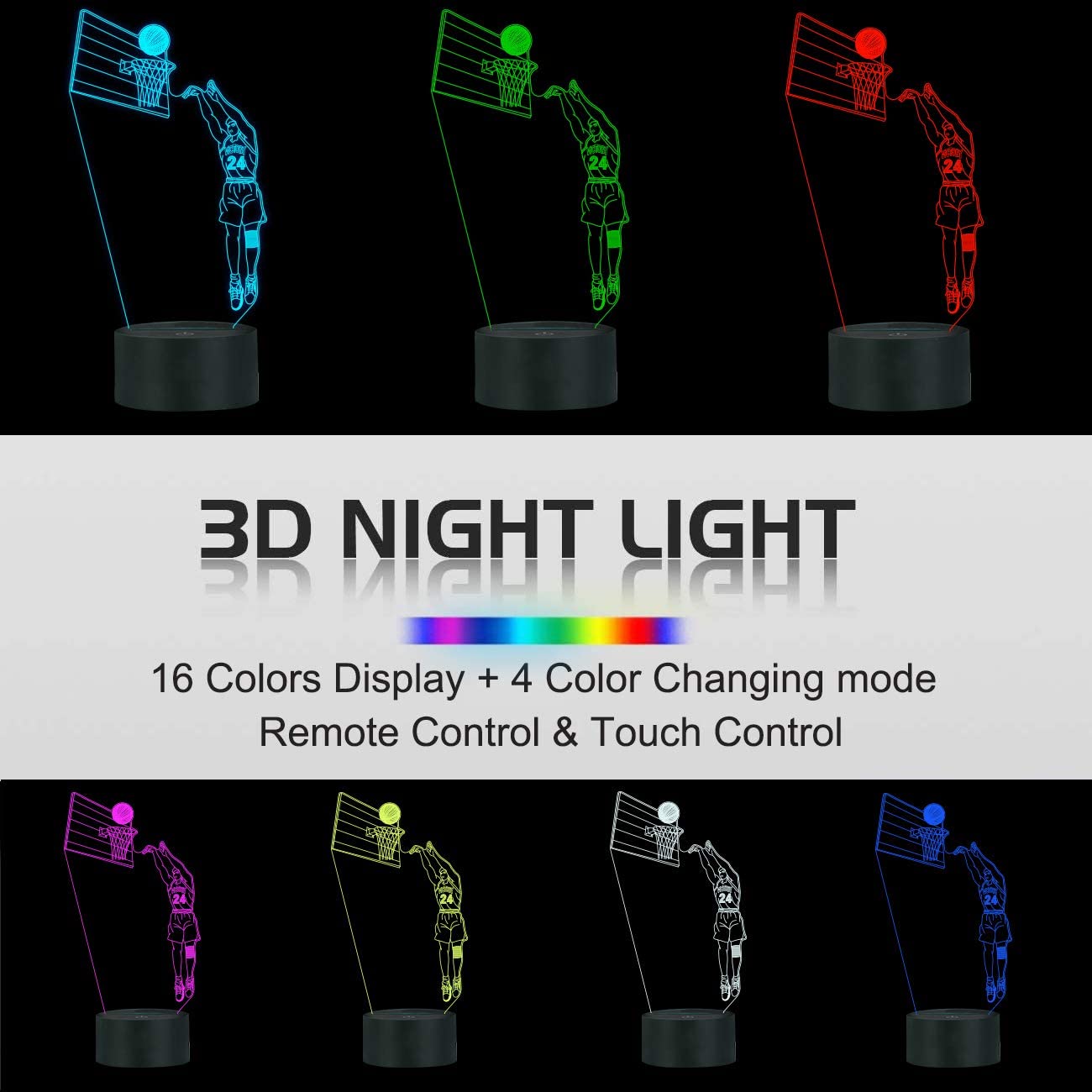 Kobe Basketball 3D Lamp