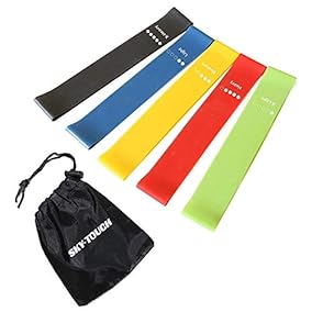 Exercise Resistance Bands Set Of 5 Resistance Loops Extra Light To Extra Heavy Resistance